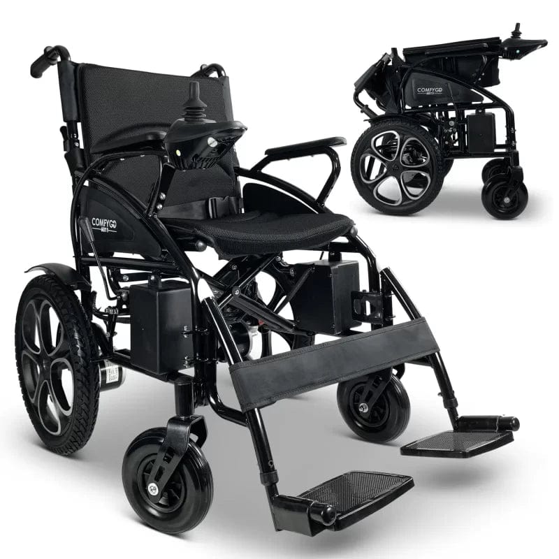 ComfyGo 6011 Folding Electric Travel Wheelchair Wheelchairs ComfyGo   