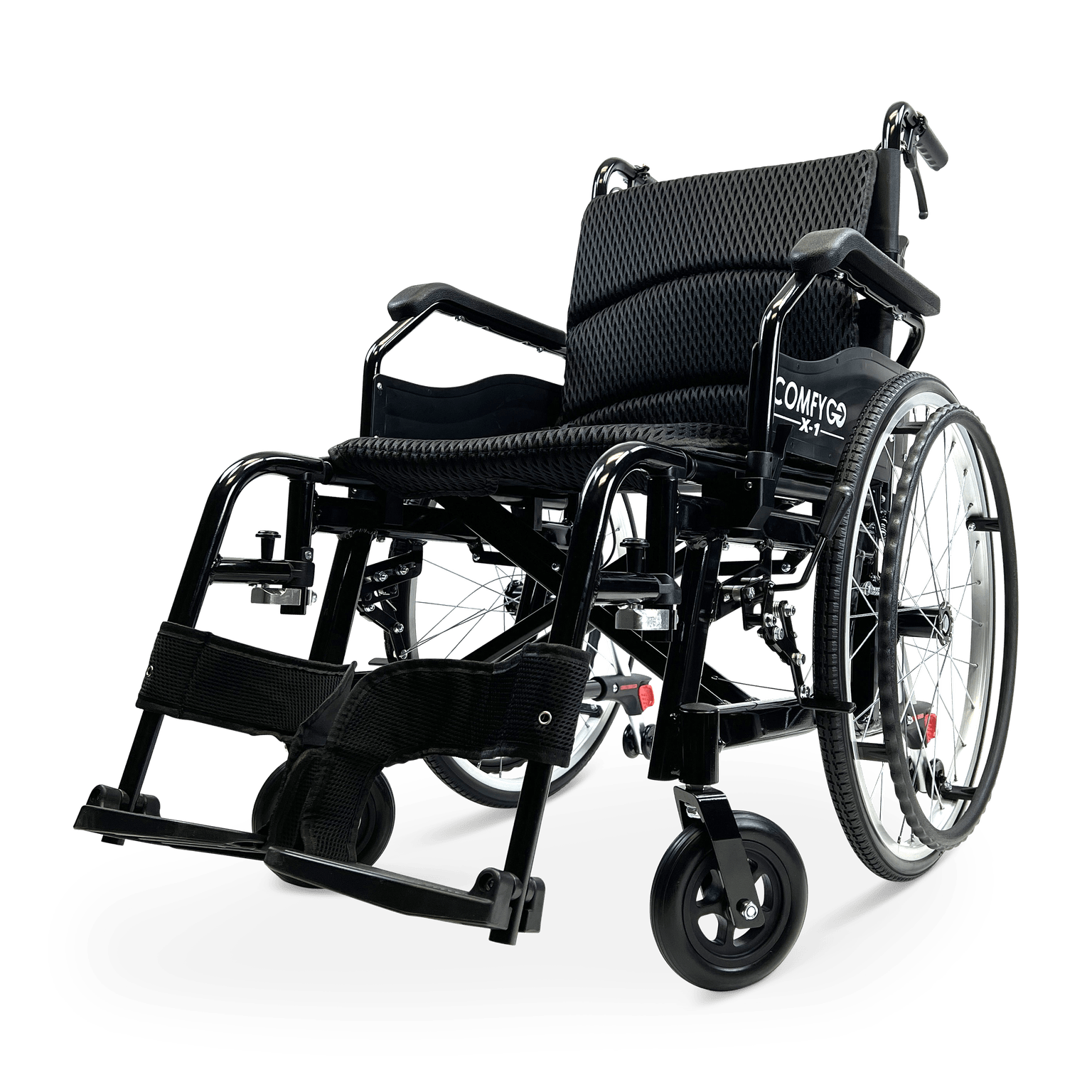 ComfyGo X-1 Manual Folding Lightweight Travel Wheelchair Wheelchairs ComfyGo   