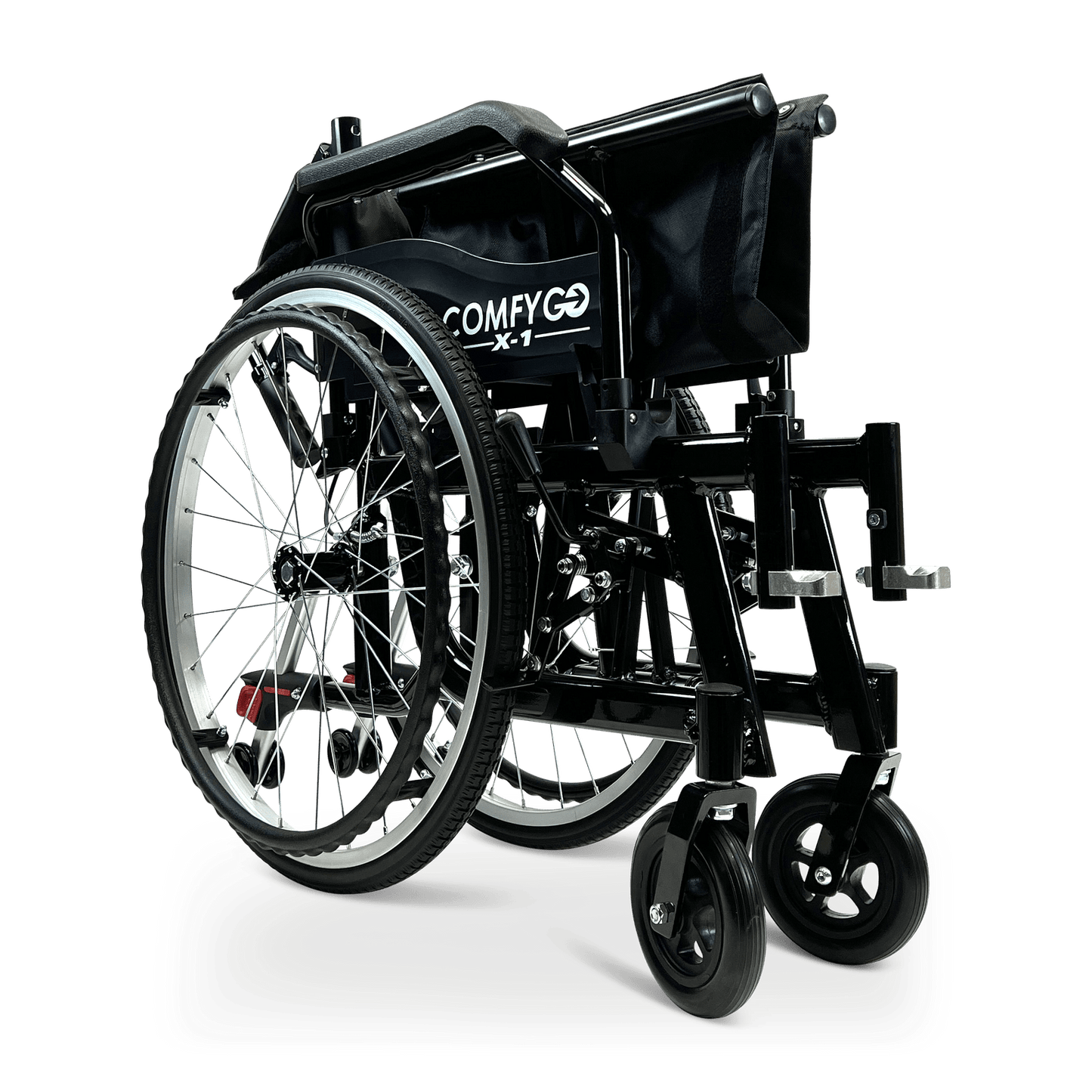 ComfyGo X-1 Manual Folding Lightweight Travel Wheelchair Wheelchairs ComfyGo   