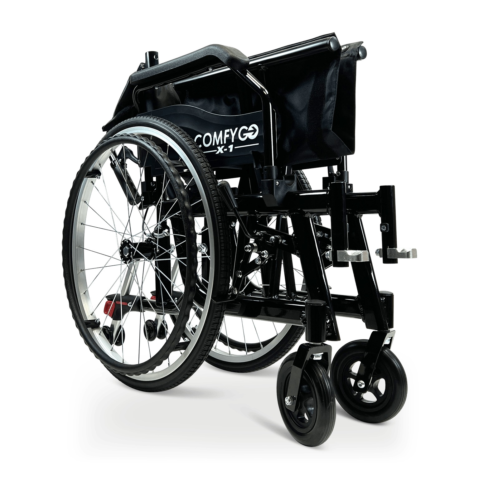 ComfyGo X-1 Manual Folding Lightweight Travel Wheelchair Wheelchairs ComfyGo   