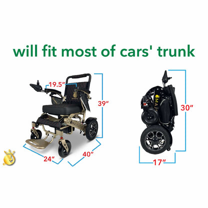 ComfyGo Majestic IQ-7000 Remote Controlled Electric Wheelchair With Optional Auto Fold Wheelchairs ComfyGo   