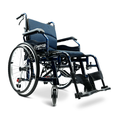 ComfyGo X-1 Manual Folding Lightweight Travel Wheelchair Wheelchairs ComfyGo   