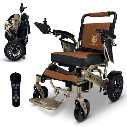 ComfyGo Majestic IQ-7000 Remote Controlled Electric Wheelchair With Optional Auto Fold Wheelchairs ComfyGo Bronze Taba (+$100) 