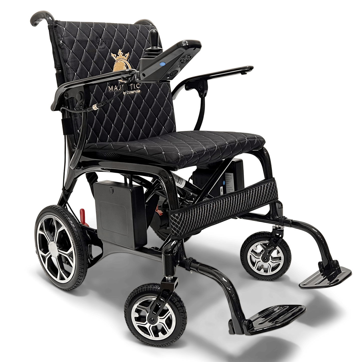 ComfyGo Phoenix 26 lbs Carbon Fiber Lightweight Power Wheelchair Power Chair ComfyGo Upgraded (Includes Remote Controller & Upgraded Textiles)  