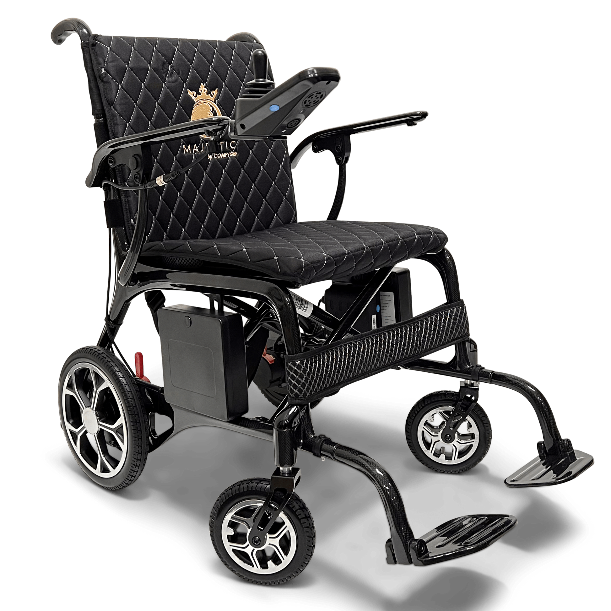 ComfyGo Phoenix 26 lbs Carbon Fiber Lightweight Power Wheelchair Power Chair ComfyGo Upgraded (Includes Remote Controller & Upgraded Textiles)  