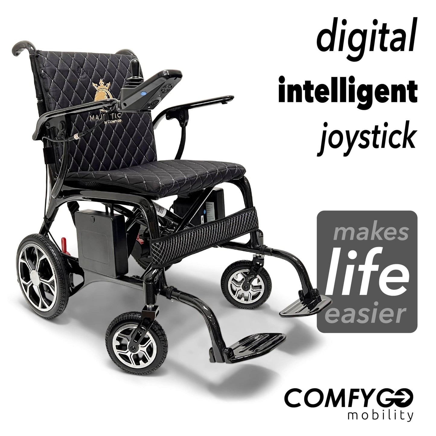 ComfyGo Phoenix 26 lbs Carbon Fiber Lightweight Power Wheelchair Power Chair ComfyGo   