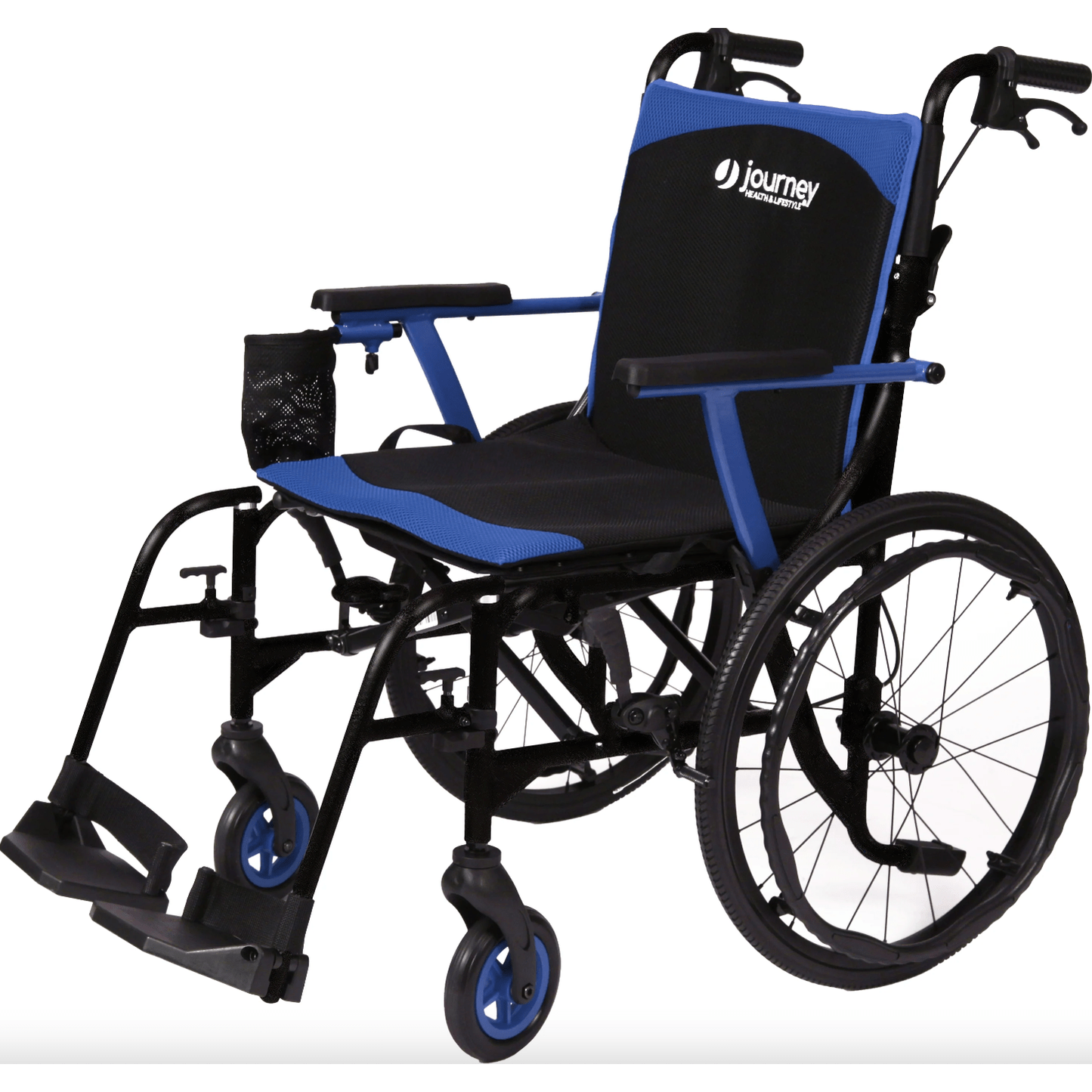 So Lite C2 Ultra Lightweight Wheelchair by Journey Health Wheelchairs Journey Black Frame with Blue Trim  