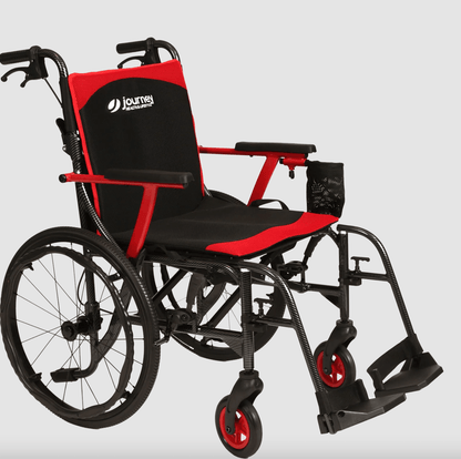 So Lite C2 Ultra Lightweight Wheelchair by Journey Health Wheelchairs Journey Black Frame with Red Trim  