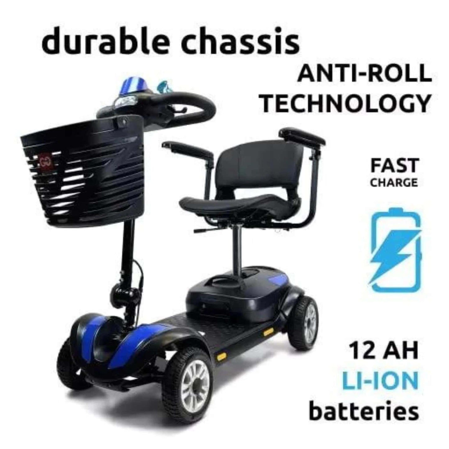 ComfyGoZ-4Ultra-LightElectricMobilityScooter-DurableChassisAnti-Rolltechnology-FastCharge