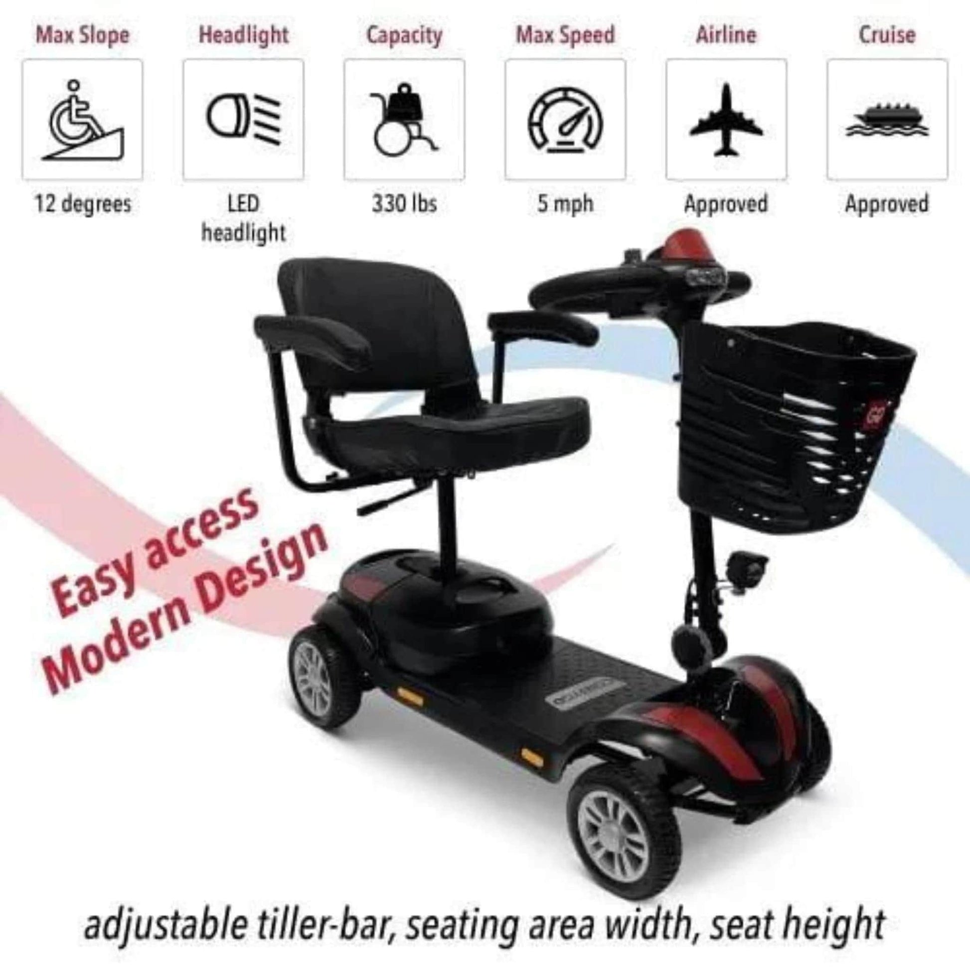 ComfyGoZ-4Ultra-LightElectricMobilityScooterFeatures