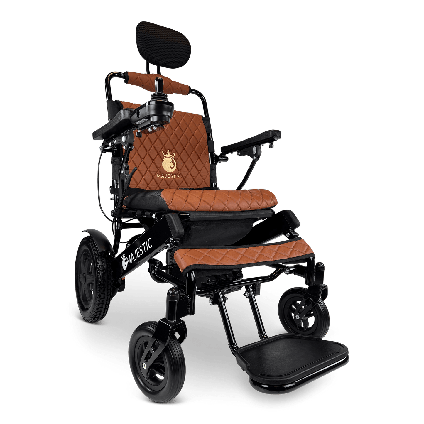 ComfyGo Majestic IQ-9000 Long Range Folding Electric Wheelchair With Optional Auto-Recline Wheelchairs ComfyGo Black Taba (+$100) 