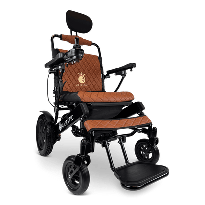 ComfyGo Majestic IQ-9000 Long Range Folding Electric Wheelchair With Optional Auto-Recline Wheelchairs ComfyGo Black Taba (+$100) 