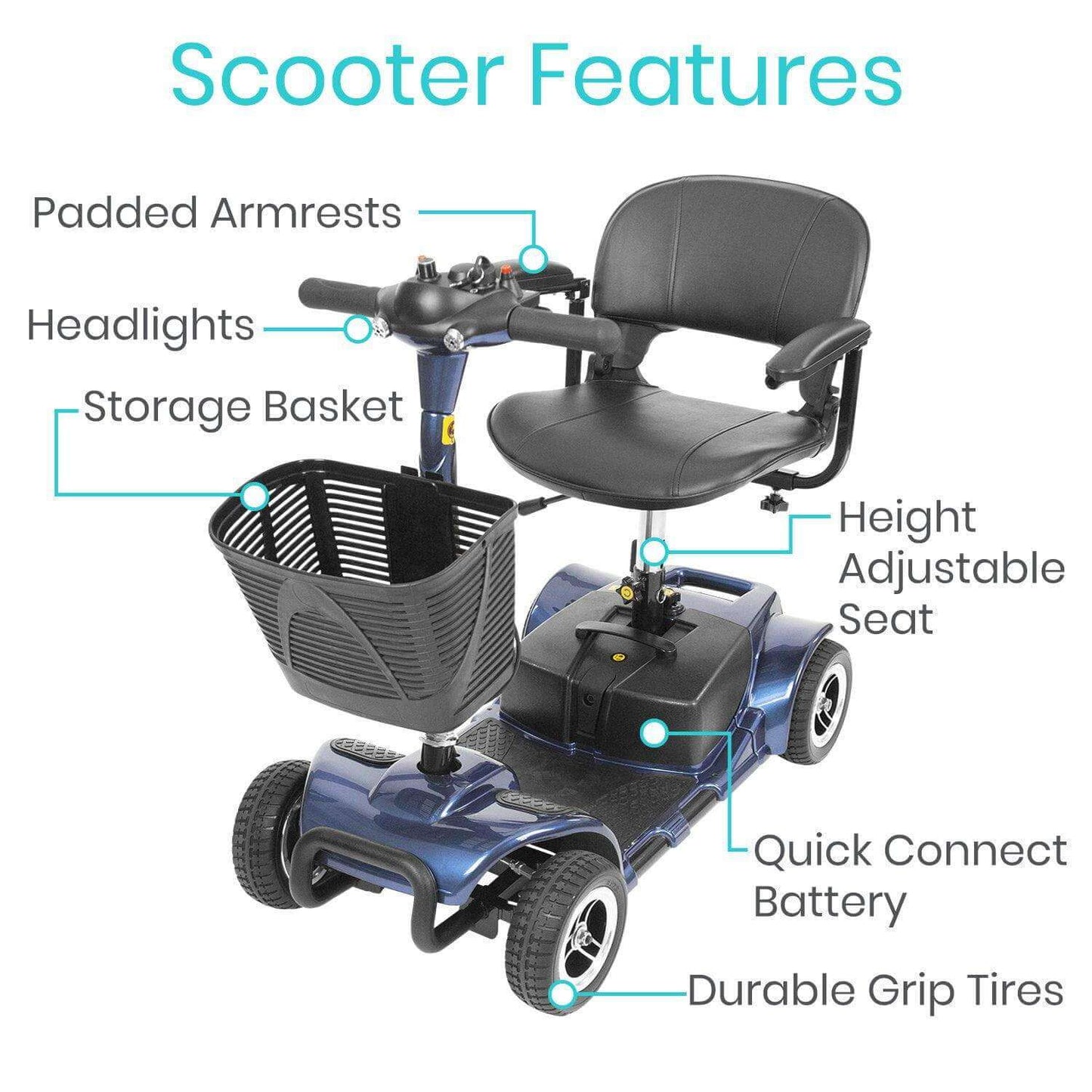 Vive Health 4 Wheel Mobility Scooter