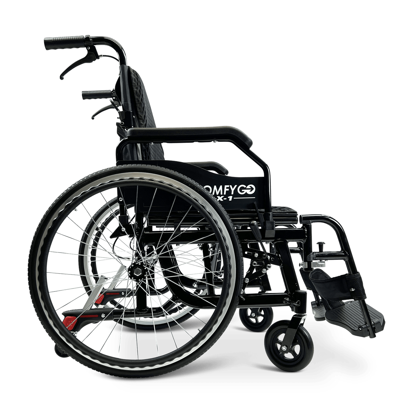 ComfyGo X-1 Manual Folding Lightweight Travel Wheelchair Wheelchairs ComfyGo   