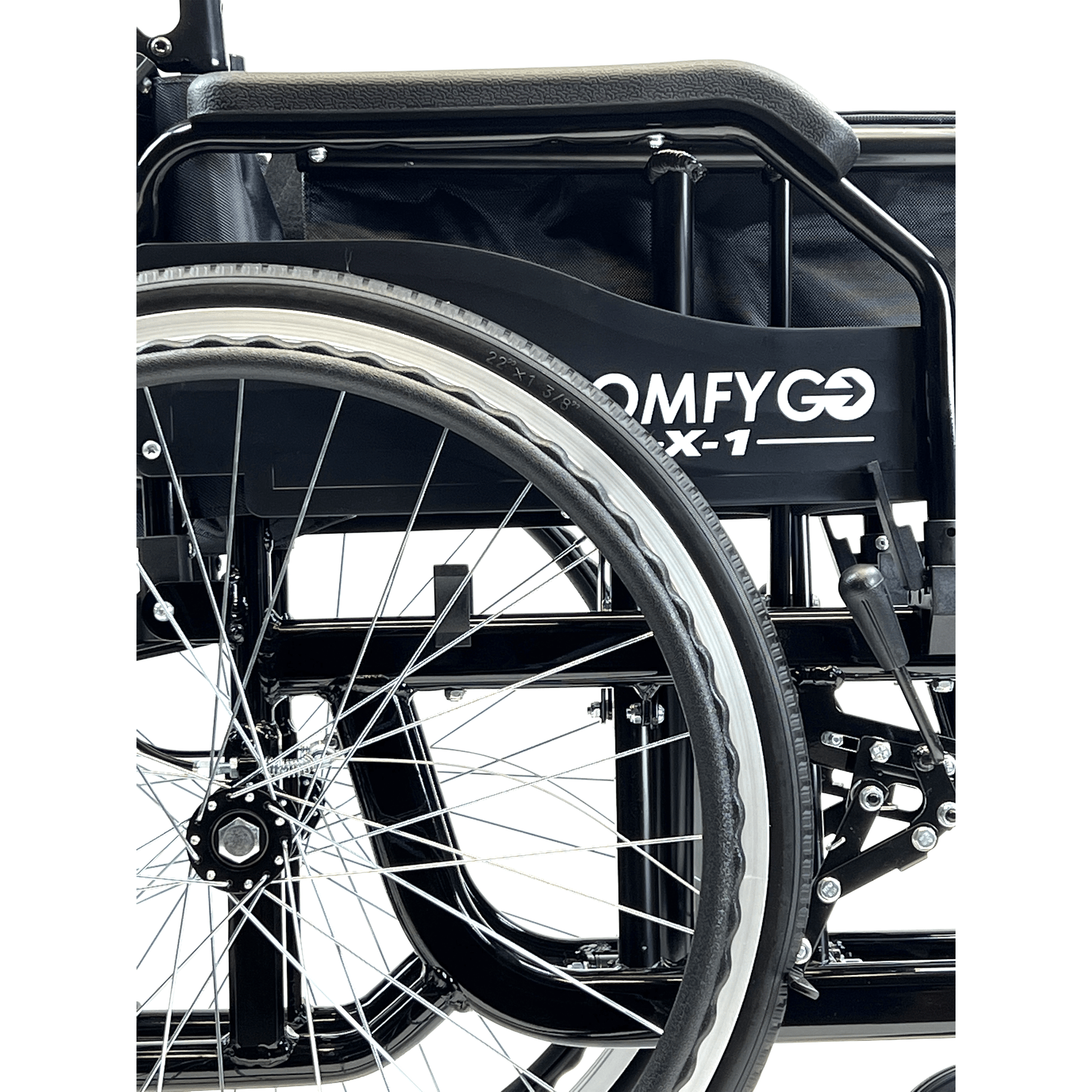 ComfyGo X-1 Manual Folding Lightweight Travel Wheelchair Wheelchairs ComfyGo   