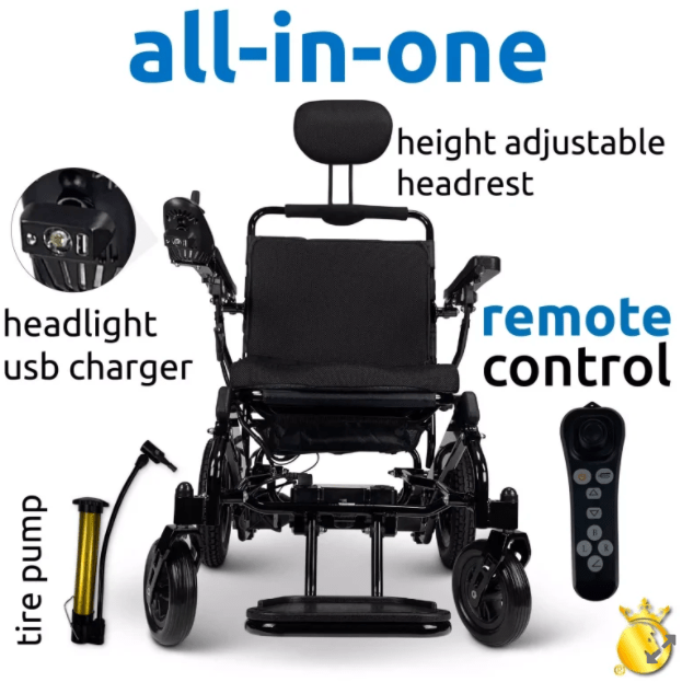 ComfyGo Majestic IQ-8000 Remote Controlled Folding Lightweight Electric Wheelchair Wheelchairs ComfyGo   