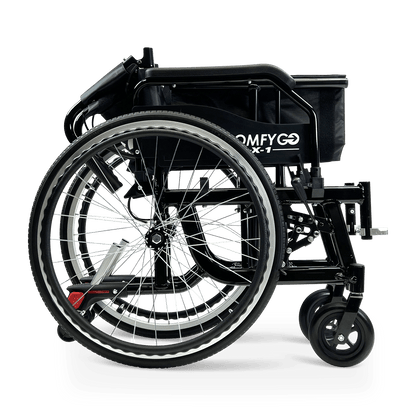 ComfyGo X-1 Manual Folding Lightweight Travel Wheelchair Wheelchairs ComfyGo   