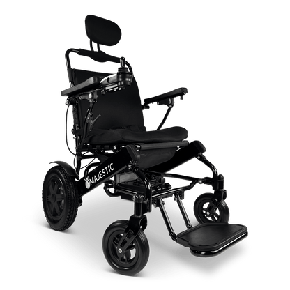 ComfyGo Majestic IQ-9000 Long Range Folding Electric Wheelchair With Optional Auto-Recline Wheelchairs ComfyGo Black Standard 