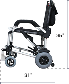 Zinger Chair Foldable Power Mobility Device by Journey Health - Weighs 47.7 lbs